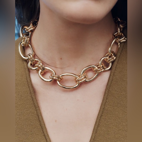 NWT- Zara- Metal Chain Necklace - Picture 2 of 3